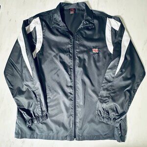 Sports Illustrated Windbreaker Jacket Men's XL Black Charcoal White Lightweight